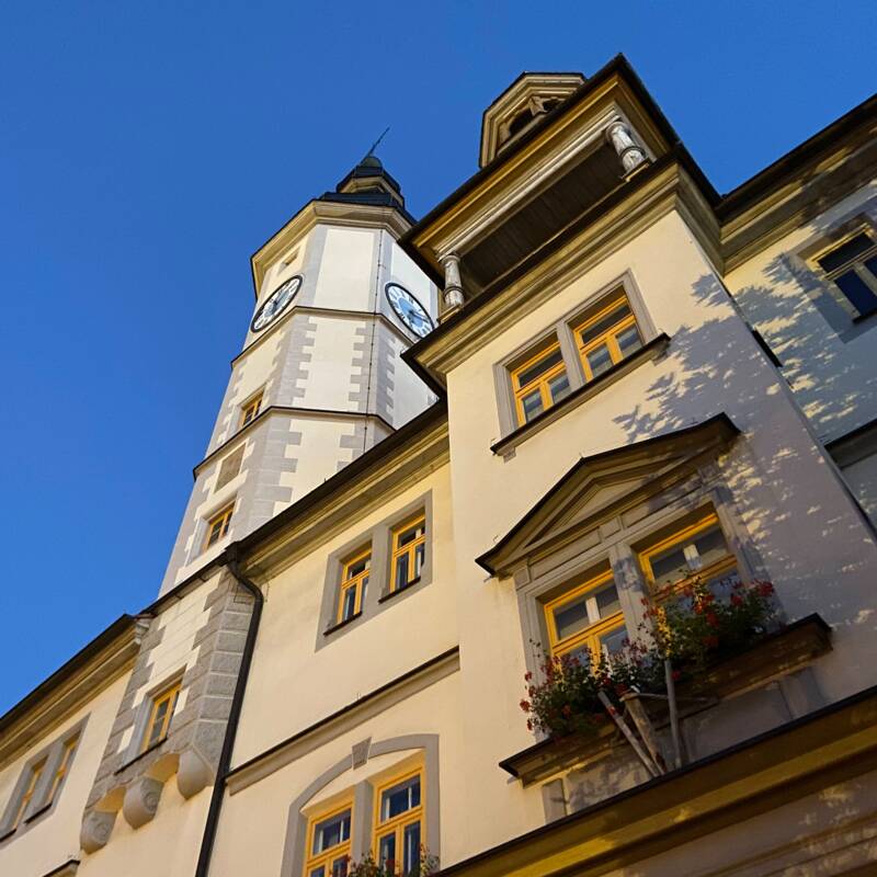 Rathaus im abendlichem Ambiente